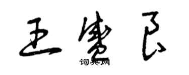 曾慶福王盛良草書個性簽名怎么寫