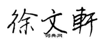 王正良徐文軒行書個性簽名怎么寫