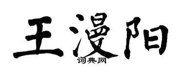 翁闓運王漫陽楷書個性簽名怎么寫