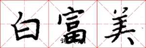 周炳元白富美楷書怎么寫