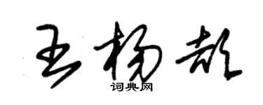 朱錫榮王楊頡草書個性簽名怎么寫