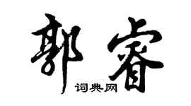 胡問遂郭睿行書個性簽名怎么寫