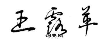 曾慶福王露革草書個性簽名怎么寫