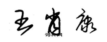 朱錫榮王肖康草書個性簽名怎么寫