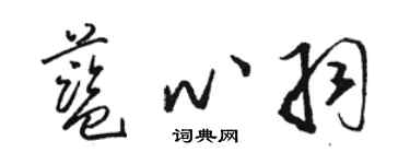 駱恆光藍心羽草書個性簽名怎么寫