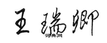 駱恆光王瑞卿行書個性簽名怎么寫