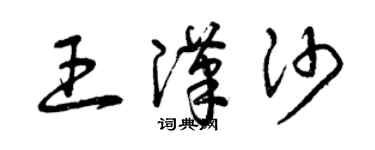 曾慶福王漢沙草書個性簽名怎么寫