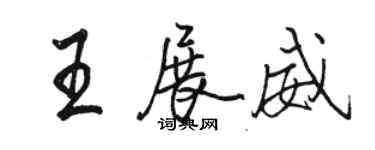 駱恆光王展威行書個性簽名怎么寫