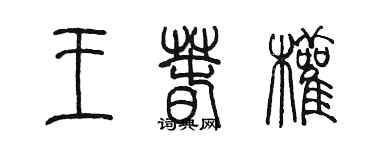 陳墨王春權篆書個性簽名怎么寫