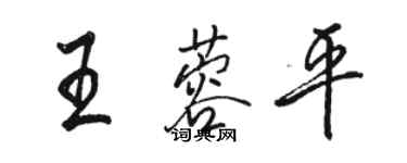 駱恆光王蓉平行書個性簽名怎么寫