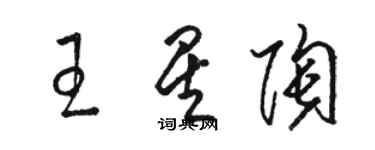 駱恆光王星陶草書個性簽名怎么寫