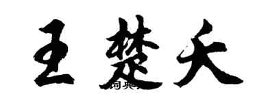 胡問遂王楚夭行書個性簽名怎么寫