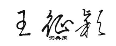 駱恆光王征穎草書個性簽名怎么寫