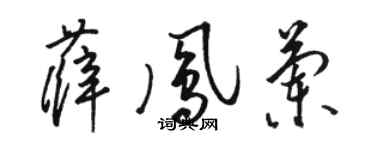 駱恆光薛鳳蘭草書個性簽名怎么寫