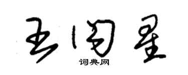朱錫榮王閃星草書個性簽名怎么寫