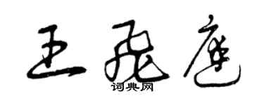 曾慶福王飛庭草書個性簽名怎么寫