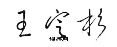 駱恆光王定杉草書個性簽名怎么寫