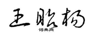 曾慶福王昭楊草書個性簽名怎么寫