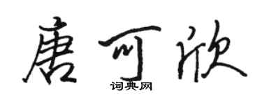 駱恆光唐可欣行書個性簽名怎么寫