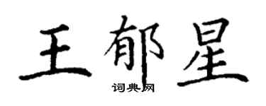 丁謙王郁星楷書個性簽名怎么寫