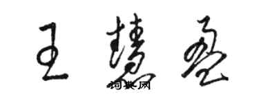 駱恆光王慧盈草書個性簽名怎么寫