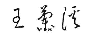 駱恆光王蘭溪草書個性簽名怎么寫