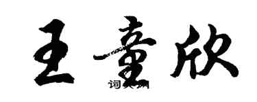 胡問遂王童欣行書個性簽名怎么寫