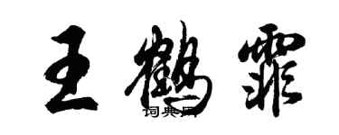 胡問遂王鶴霏行書個性簽名怎么寫