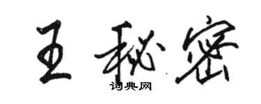 駱恆光王秘密行書個性簽名怎么寫