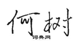 駱恆光何樹行書個性簽名怎么寫