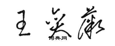 駱恆光王奕薇草書個性簽名怎么寫