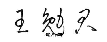 駱恆光王勉君草書個性簽名怎么寫