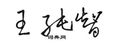 駱恆光王純智草書個性簽名怎么寫