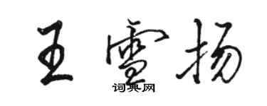 駱恆光王雪揚行書個性簽名怎么寫