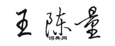 駱恆光王陳量行書個性簽名怎么寫