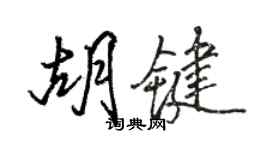 駱恆光胡鍵行書個性簽名怎么寫