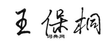 駱恆光王保桐行書個性簽名怎么寫