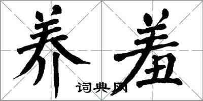 翁闓運養羞楷書怎么寫