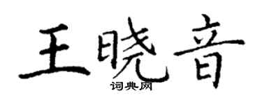 丁謙王曉音楷書個性簽名怎么寫