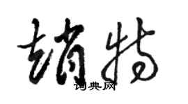 駱恆光趙特草書個性簽名怎么寫
