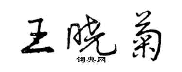 曾慶福王曉菊行書個性簽名怎么寫