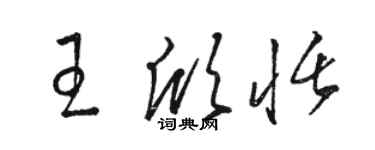 駱恆光王欣恬草書個性簽名怎么寫