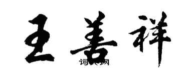 胡問遂王善祥行書個性簽名怎么寫