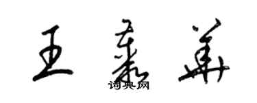 梁錦英王叢華草書個性簽名怎么寫