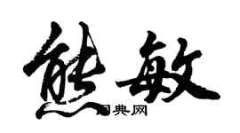 胡問遂熊敏行書個性簽名怎么寫