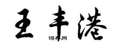 胡問遂王豐港行書個性簽名怎么寫