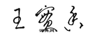 駱恆光王實香草書個性簽名怎么寫