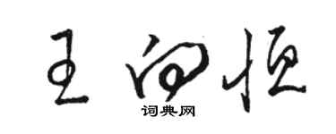 駱恆光王向恆草書個性簽名怎么寫