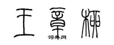 陳墨王章柳篆書個性簽名怎么寫