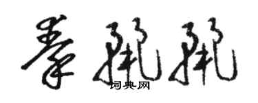 駱恆光秦麗麗草書個性簽名怎么寫